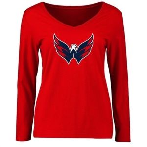 ‼️SALE‼️ Washington Capitals Women's Long Sleeve V-Neck Shirt